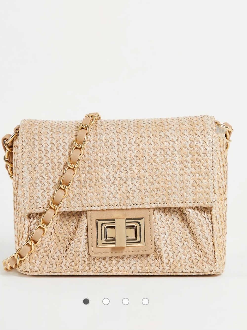 ASOS Ruched Cross Body Bag with Chain Strap